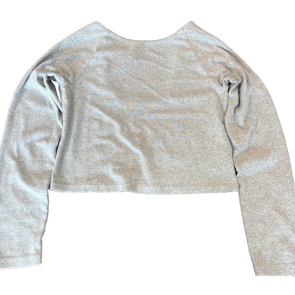Offline by aerie fitted top low scoop back cropped grey womens' size medium sexy